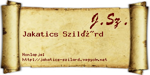 Jakatics Szilárd névjegykártya
