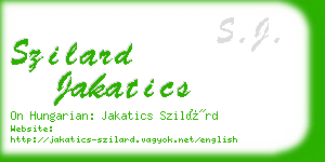 szilard jakatics business card